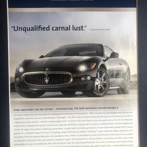 2000&#39;s Maserati Print Advertisement
