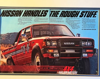 Nissan Trucks アメリカ版カタログ 1980年代 1980's Nissan Truck 4 X 4 Print Advertisement - Etsy