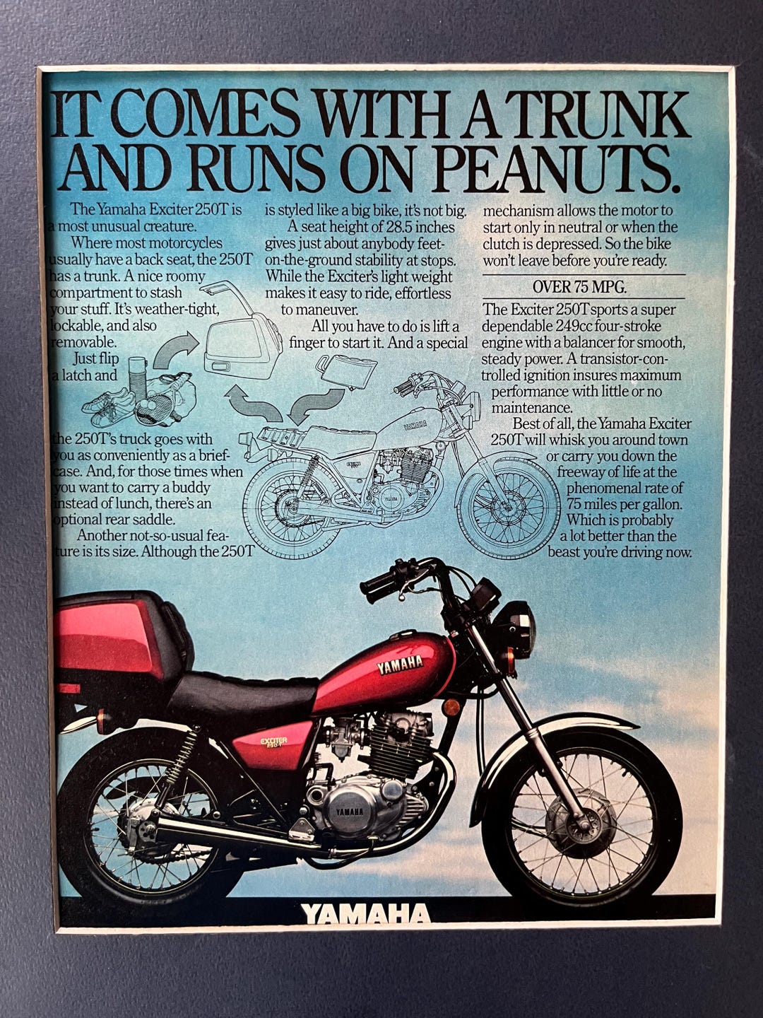 1980's Yamaha Exciter 250T Advertisement 