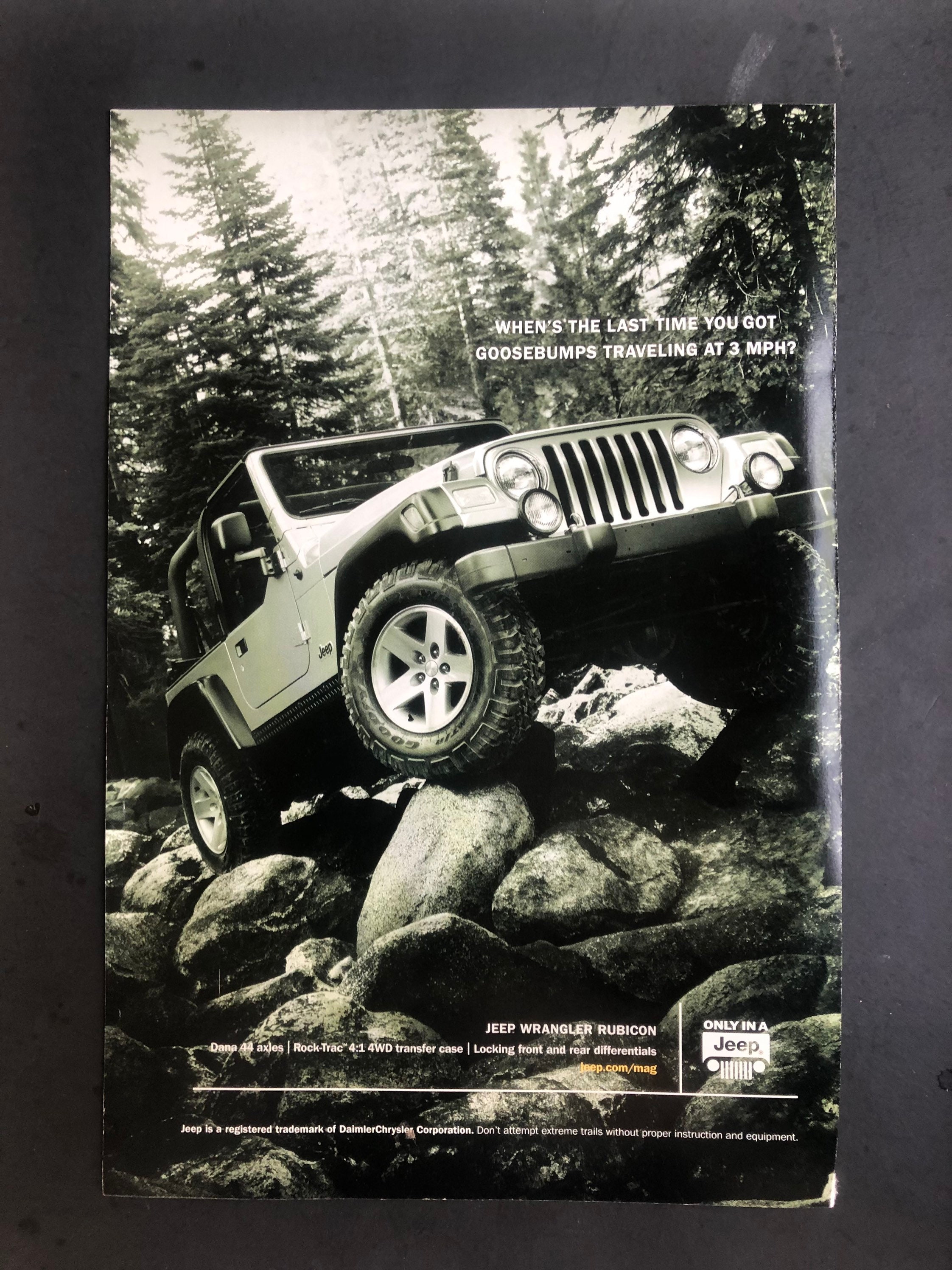 2000's Jeep Wrangler Rubicon 4x4 Advertisement - Etsy