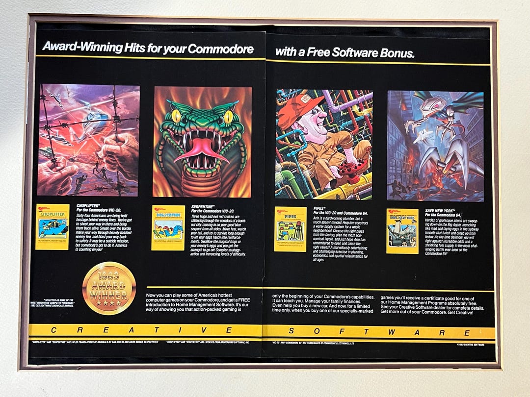1980's Commodore Computer Print Advertisement - Etsy