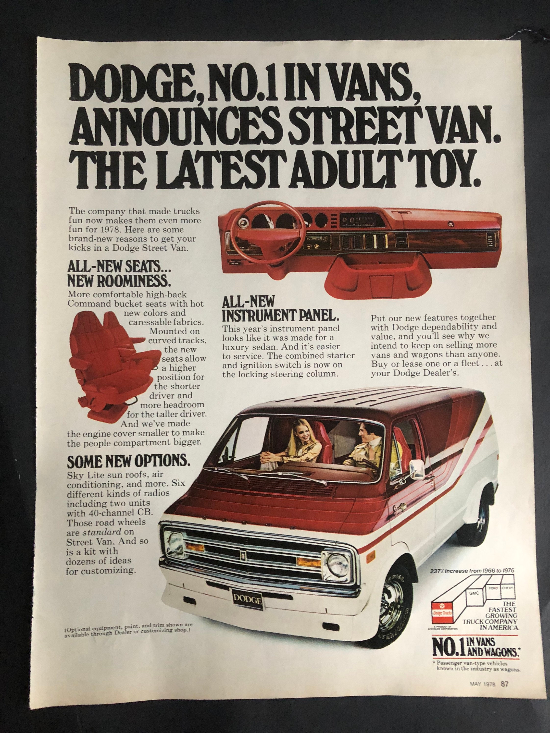 1970's Dodge Van Print Advertisement 