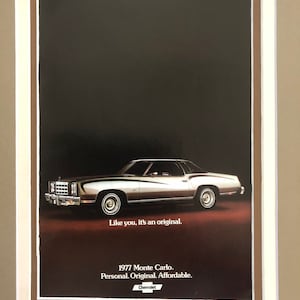1970's Chevy Monte Carlo Print Advertisement
