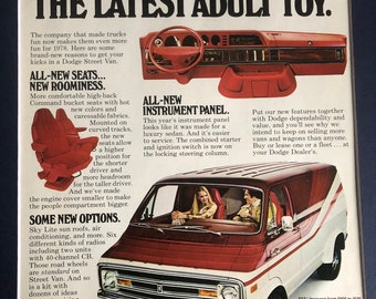 1970's Dodge Van Print Advertisement 