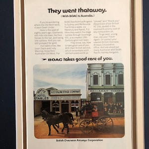 1970&#39;s British Overseas Airways Corporation Advertisement