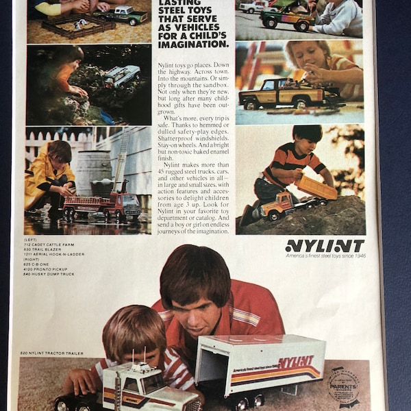 1970's Nylint Steel Toys Vintage Advertisement