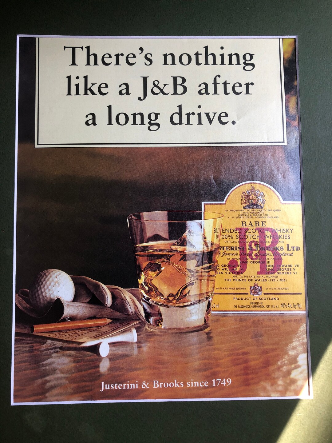 90's J & B Scotch Whiskey Print Advertisement Etsy