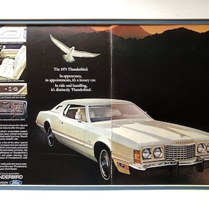 1970's Ford Thunderbird 2 page Print Advertisement