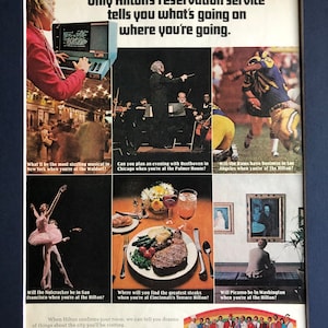 1970&#39;s Hilton Hotel Print Advertisement