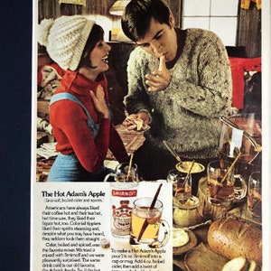 1970&#39;s Smirnoff Vodka Print Advertisement &quot;The Hot Adam&#39;s Apple&quot;