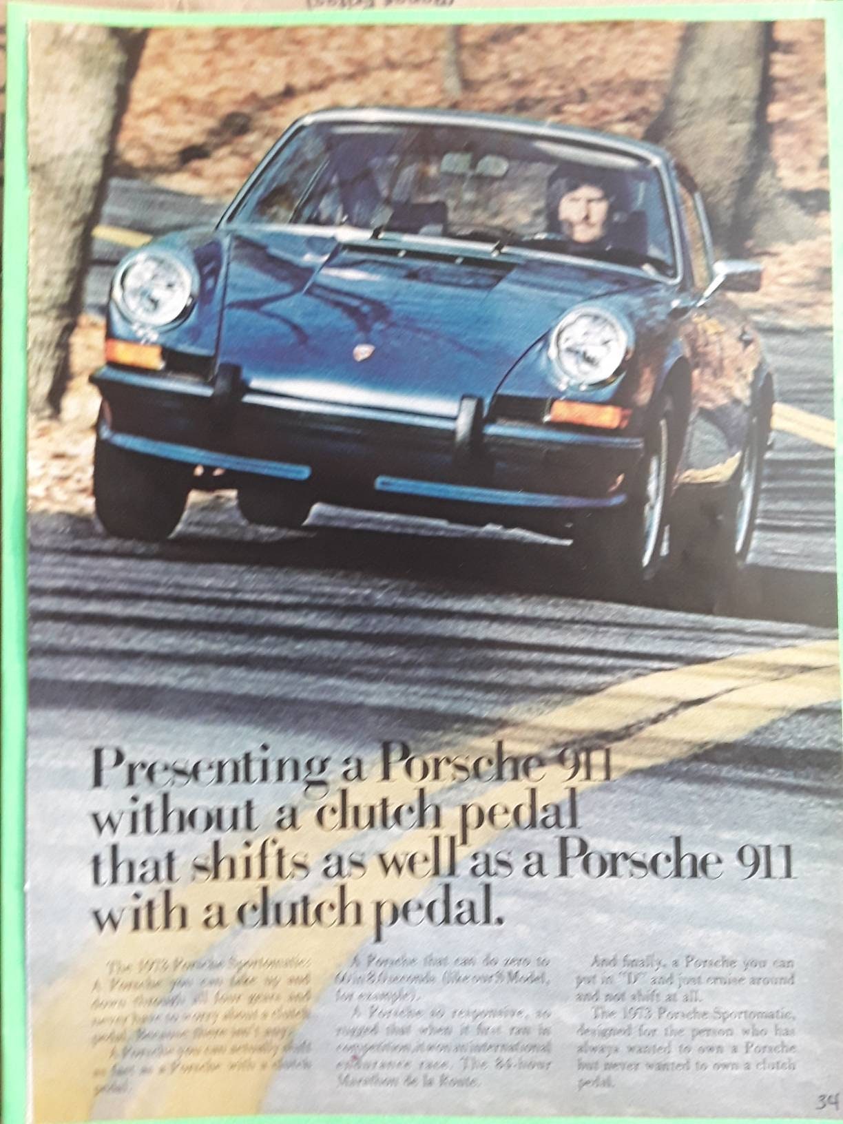 70's Porsche 911 Original Print Advertisement - Etsy
