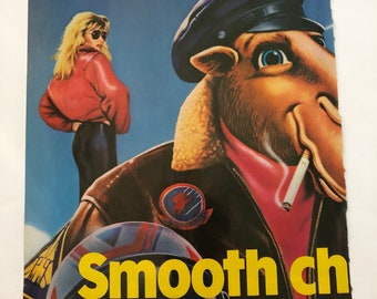 1985 MUSTACHE MAN CAMEL LIGHTS CIGARETTES Vintage 8"X11" Magazine Ad 1980's JNA6 Australia
