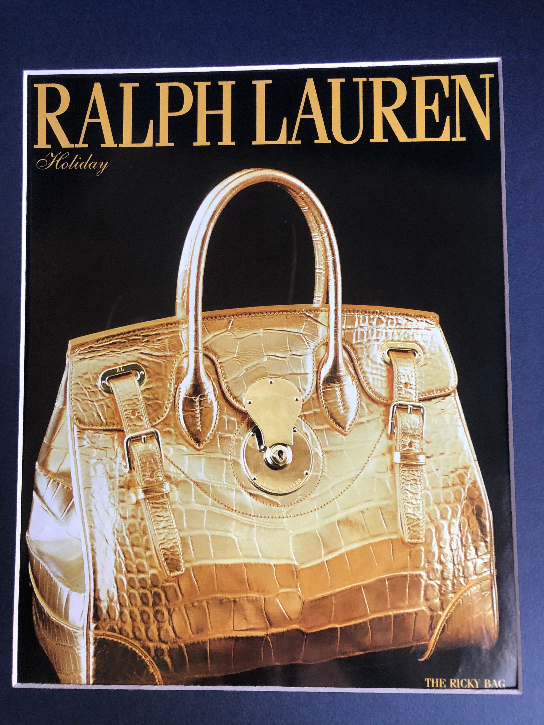 Ricky leather crossbody bag Ralph Lauren Burgundy in Leather
