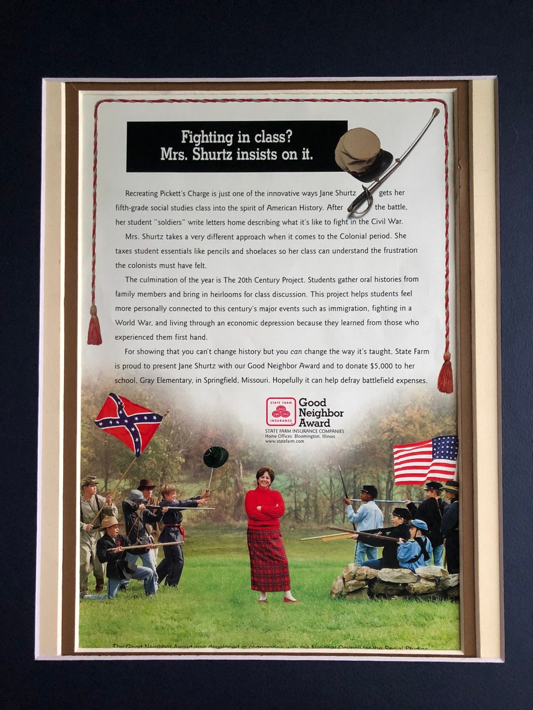 1990's State Farm Good Neighbor Award - Jane Shurtz Gray Elementary ...