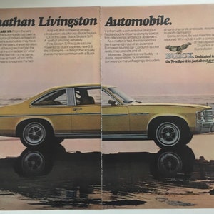 1970&#39;s Buick Skylark S/R Print Advertisement &quot;Jonathan Livingston Automobile