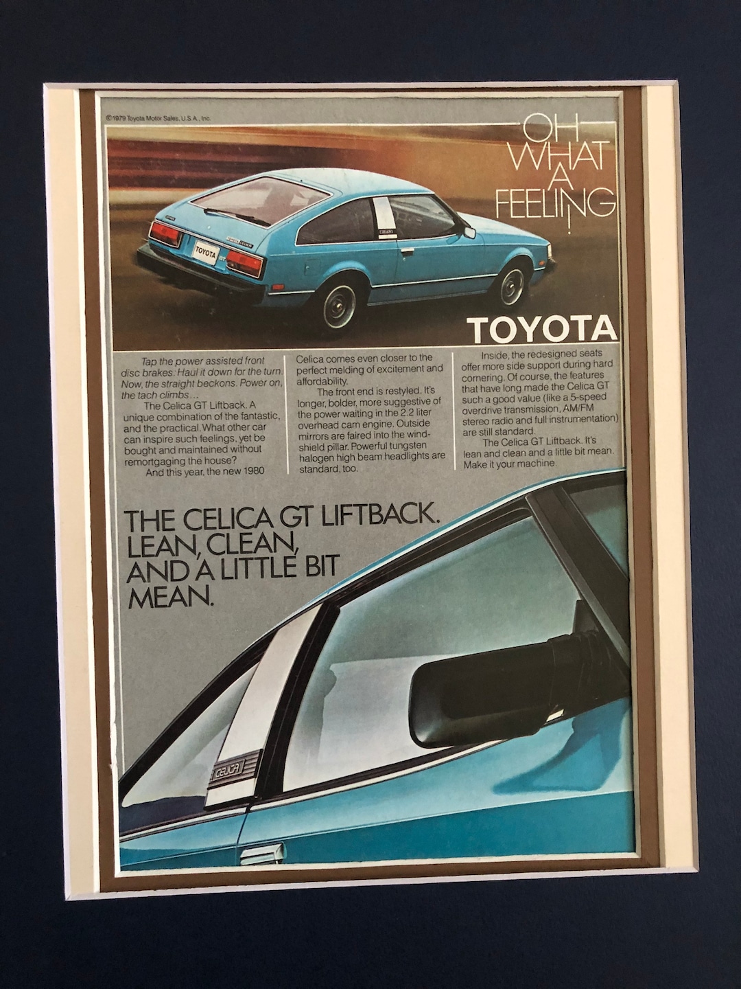 1980's Toyota Celica GT Liftback Advertisement - Etsy