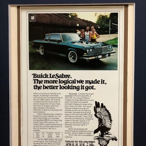 1980&#39;s Buick LeSabre Print Advertisement &quot;The more logical we made it, the better looking it got&quot;