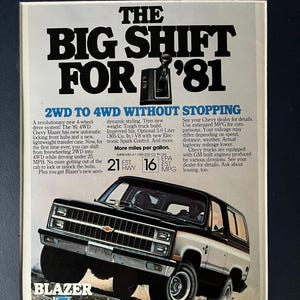1980&#39;s Chevy Blazer Print advertisement