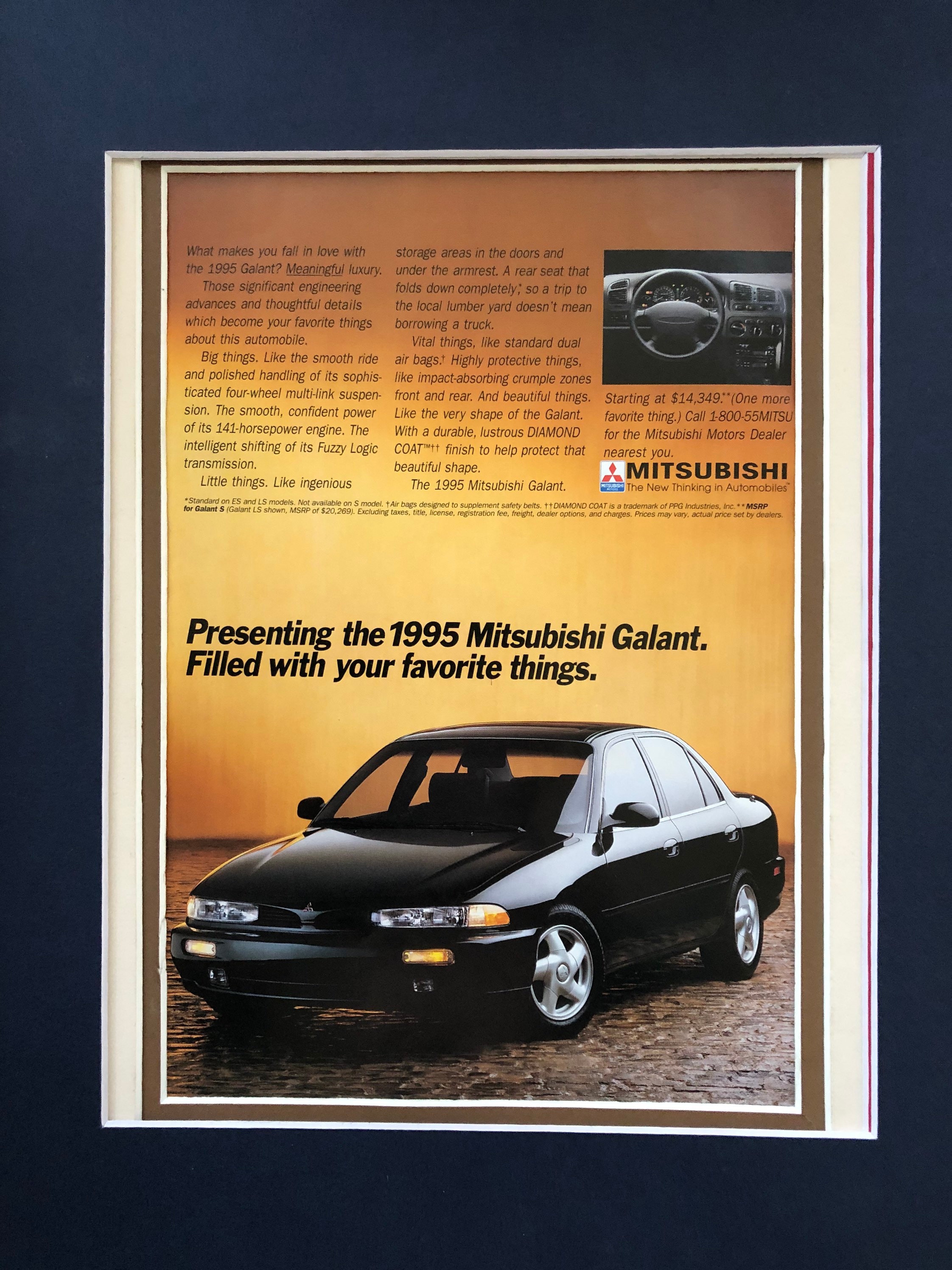 1990's Mitsubishi Galant Advertisement - Etsy