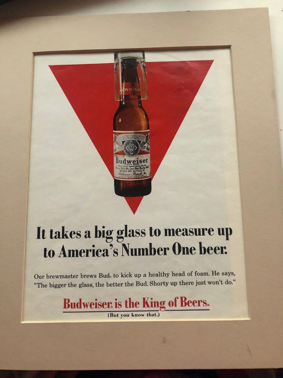 1960's Budweiser Print Advertisement 