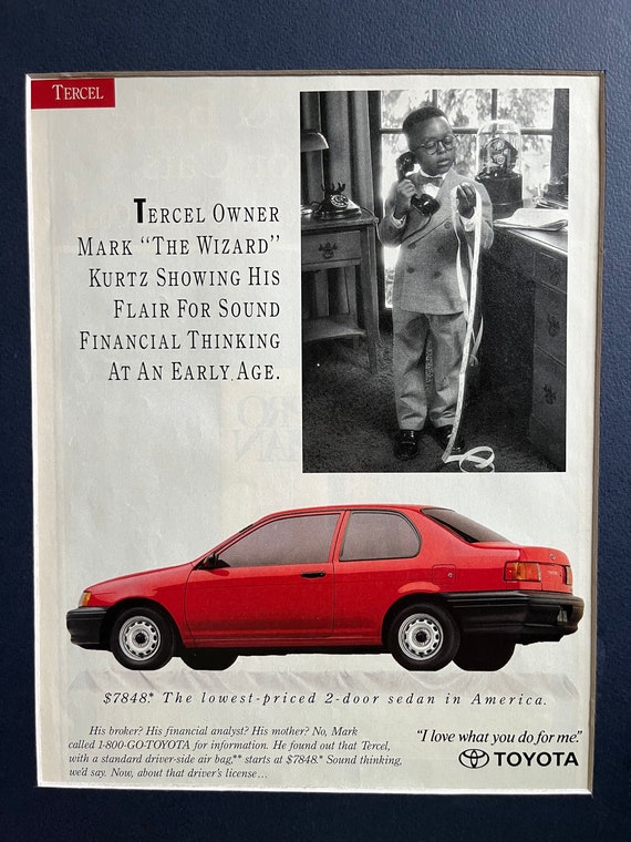 1990's Toyota Tercel Advertisement - Etsy