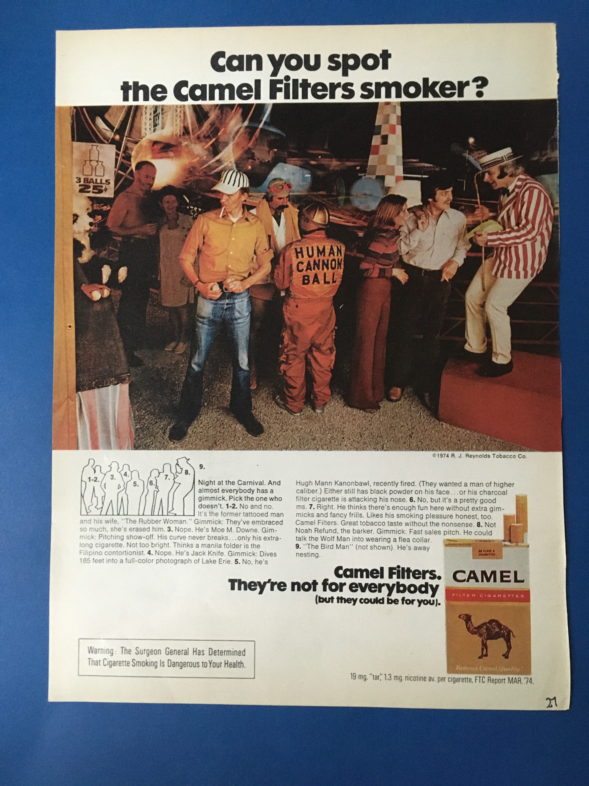 70's Camel filter Cigarette print advertisement