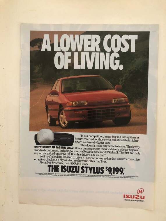 1990's Isuzu Stylus Advertisement 