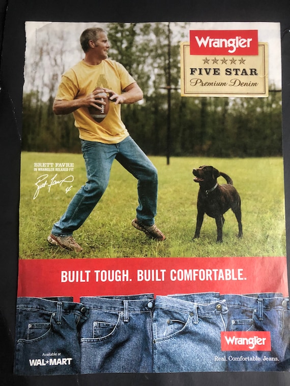 00's Brett Farve Wrangler Advertisement - Etsy 00's Brett Farve Wrangler Advertisement - Etsy