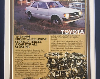 1980's Toyota Tercel Print Advertisement