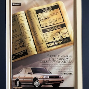 1990's Toyota Corolla Advertisement