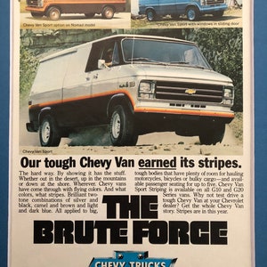 1970&#39;s Chevy Van Print advertisement &quot;The Brute Force&quot;