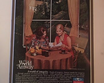 1970's Amway print advertisement "A world of Integrity"