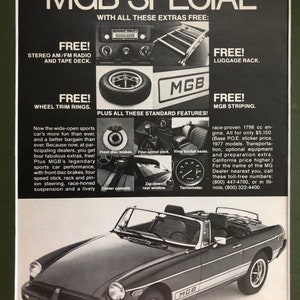 1970&#39;s MGB Special Sports Car Print Advertisement