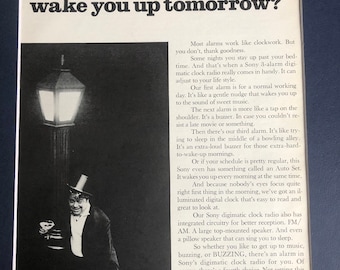 1970's Sony 3 alarm Digimatic Vintage Advertisement