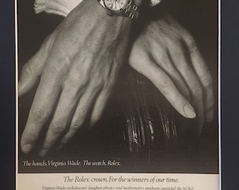 1970's  Virginia Wade Rolex Watch Advertisement