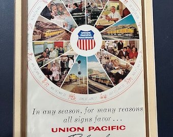 1960's Union Pacific Railroad / Panagra DC-8 Jets Advertisement