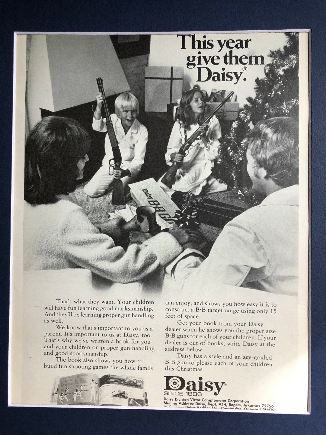 1970's Daisy B B Gun Print Advertisement 