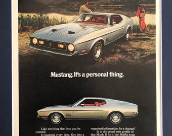 1970's Ford Mustang Advertisement "Mustang, It's a personal thing"
