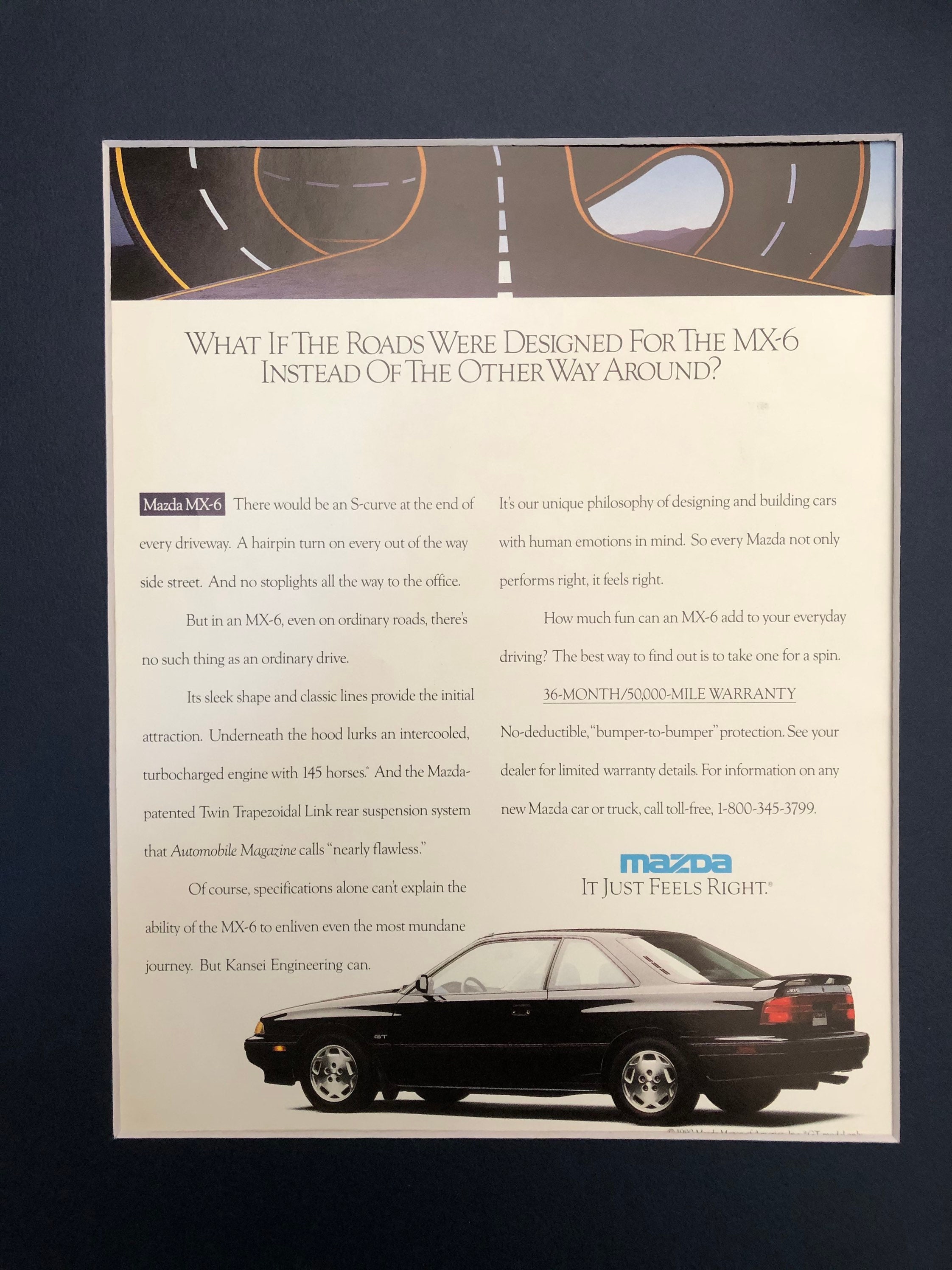 1990's Mazda MX-6 Advertisement - Etsy