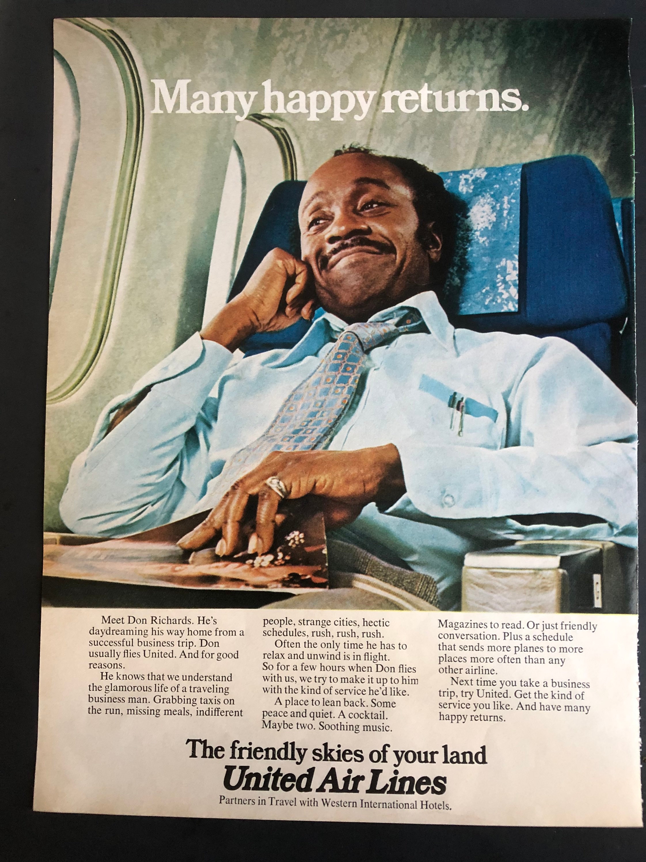1970's United Airlines Print Advertisement - Etsy