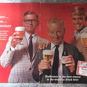 1960’s Budweiser Beer print advertisement