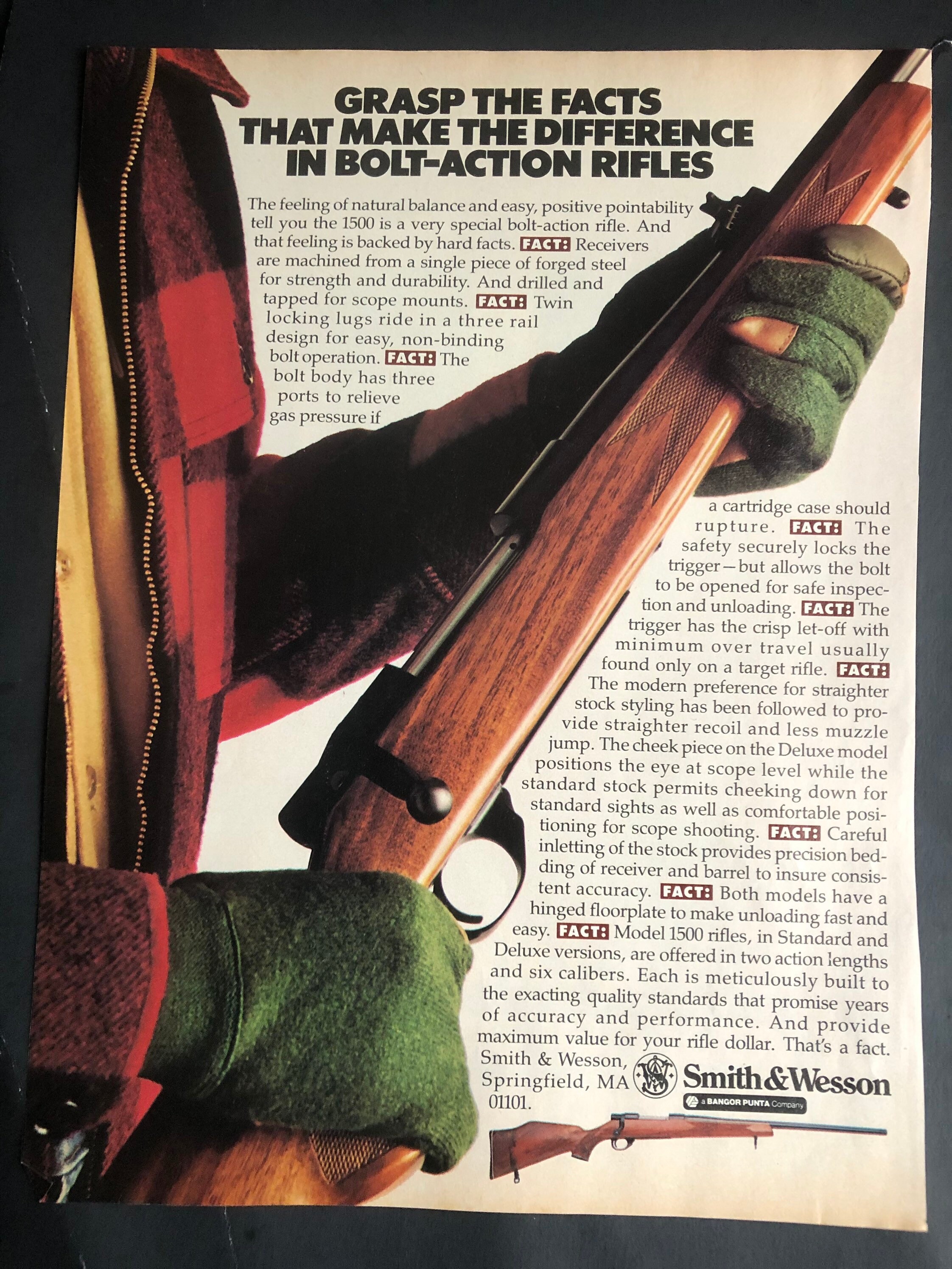 1980's Smith & Wesson Bolt-action Original Print Advertisement - Etsy
