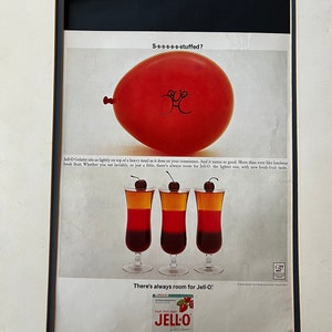 1960&#39;s 11 x 14 Jell-o Advertisement