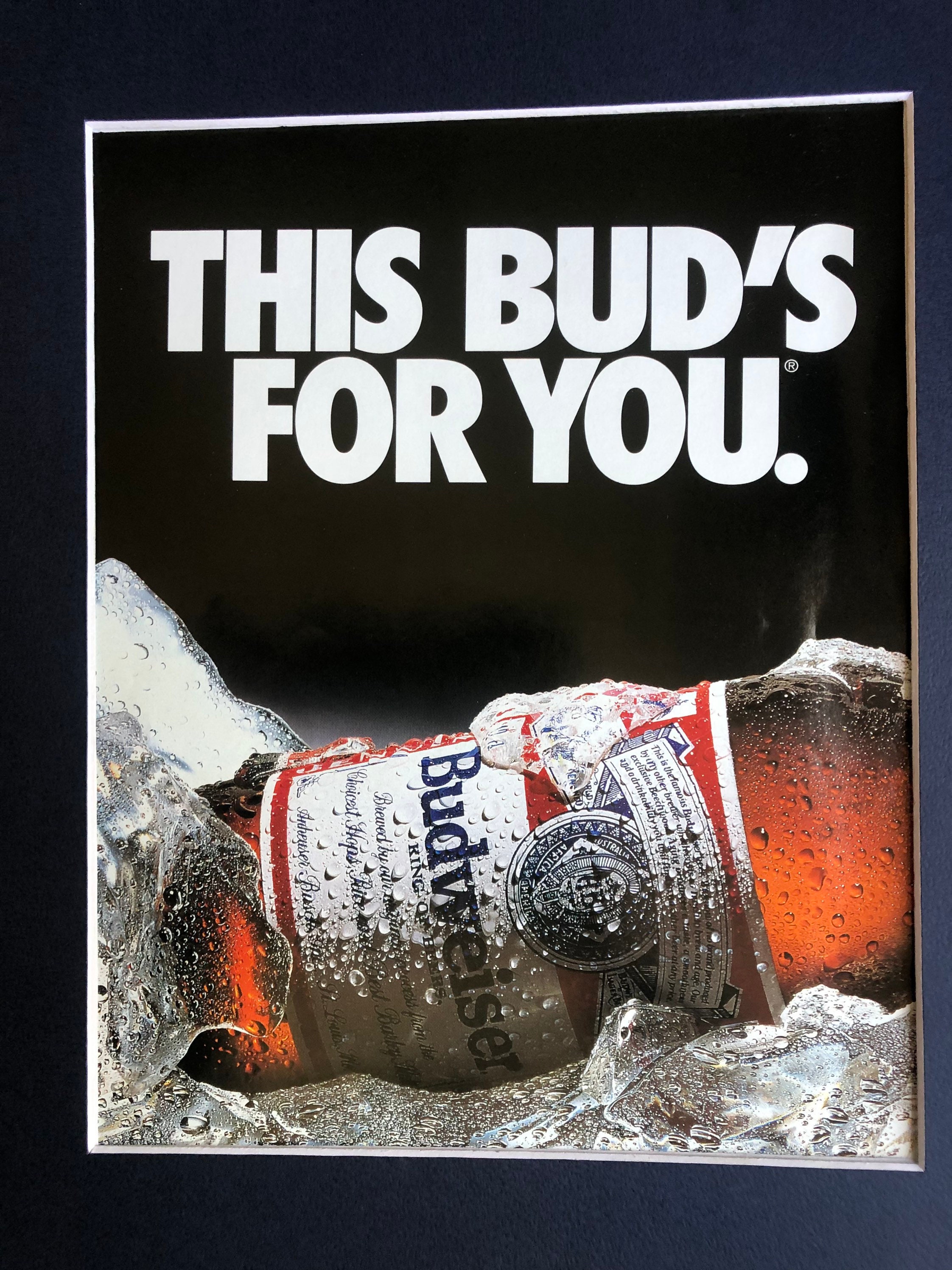 1990's Bud Beer Advertisement - Etsy