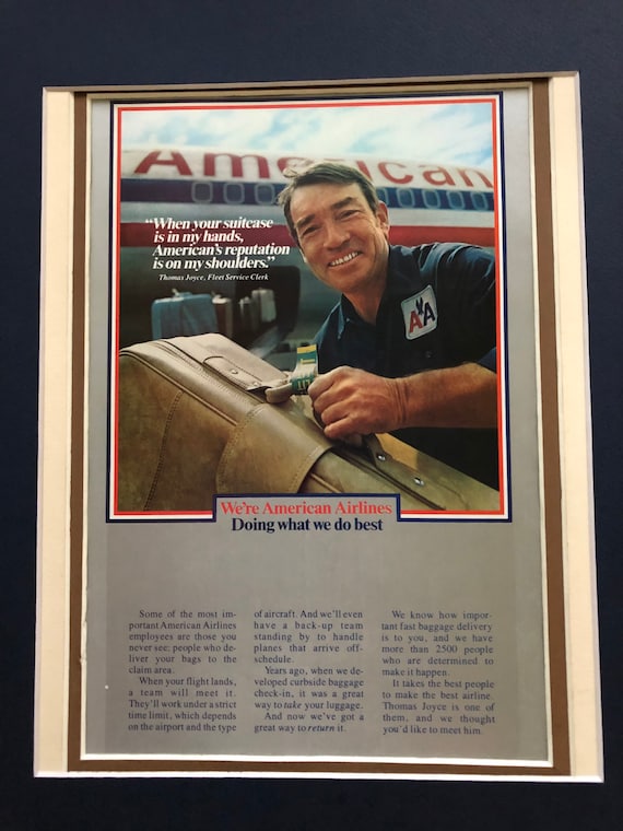 1980s American Airlines Print Advertisement Thomas picture