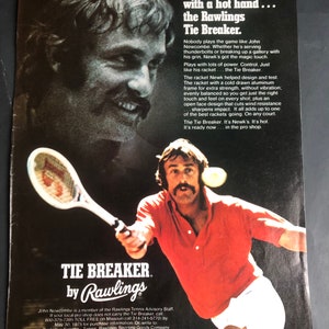 1970's Rawlings Tie Breaker John Newcombe Advertisement image 2