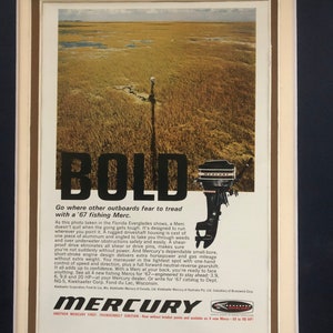 1960&#39;s Mercury Outboard Advertisement &quot;BOLD&quot;