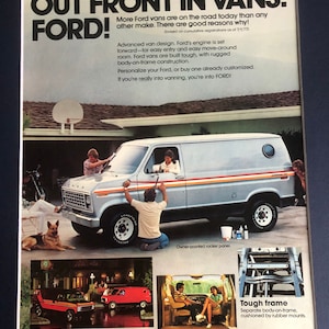 1970&#39;s Ford Van Vintage Print advertisement