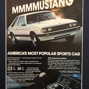 1980&#39;s Ford Mustang Print Advertisement &quot;MMMMustang&quot;