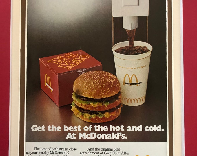 1970's Mcdonald's Big Mac Advertisement - Etsy